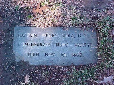 Click image for larger version

Name:	Wirz' Grave, Mt. Olivet Cemetary, Washington, DC.jpg
Views:	186
Size:	52.7 KB
ID:	214691