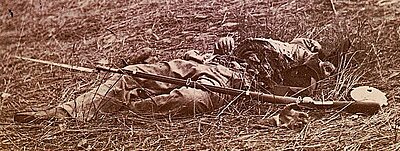 Click image for larger version

Name:	Dead Confederate with mid-section.jpg
Views:	362
Size:	122.2 KB
ID:	220584