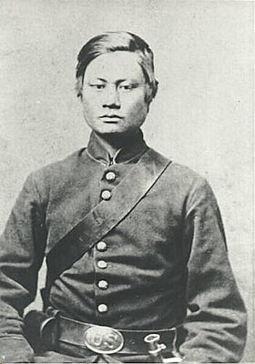 Click image for larger version

Name:	Felix C. Balderry (11th Michigan Infantry) This man was a South Sea Islands (Polynesia, Micrones.jpg
Views:	477
Size:	24.0 KB
ID:	228531